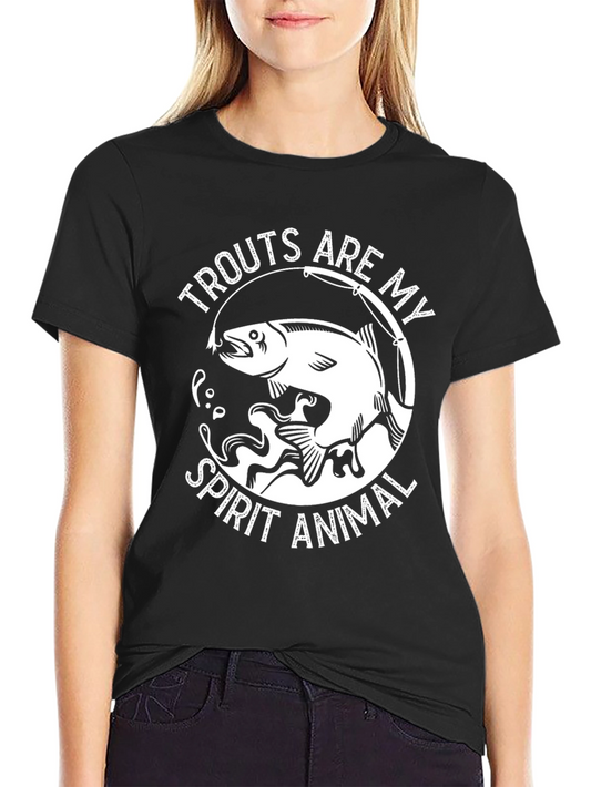 Trout Spirit Animal Graphic Tee - Fishing Lovers Shirt