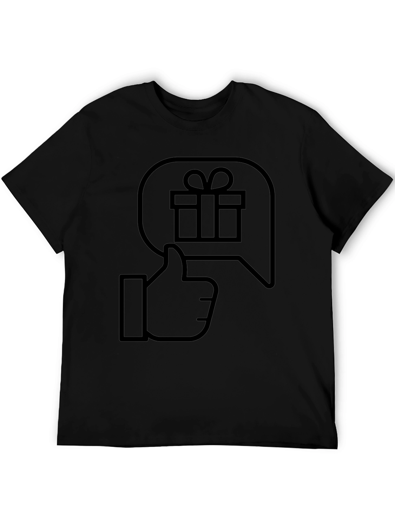 Gift Thumbs Up Black Graphic Tee