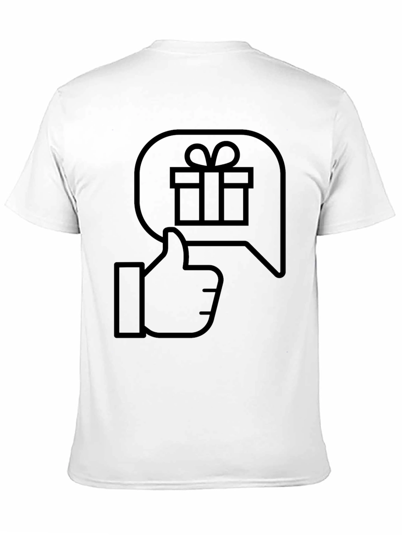 Gift Thumbs Up Black Graphic Tee