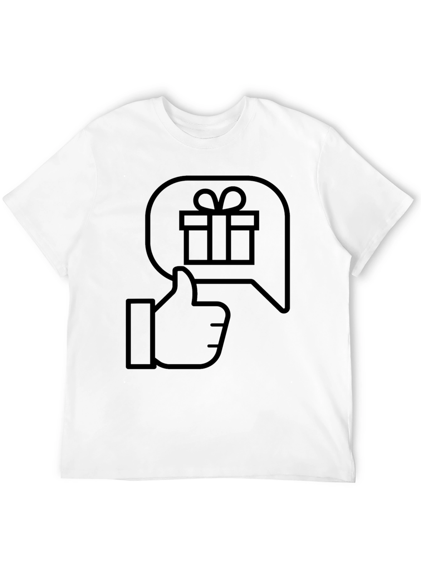 Gift Thumbs Up Black Graphic Tee