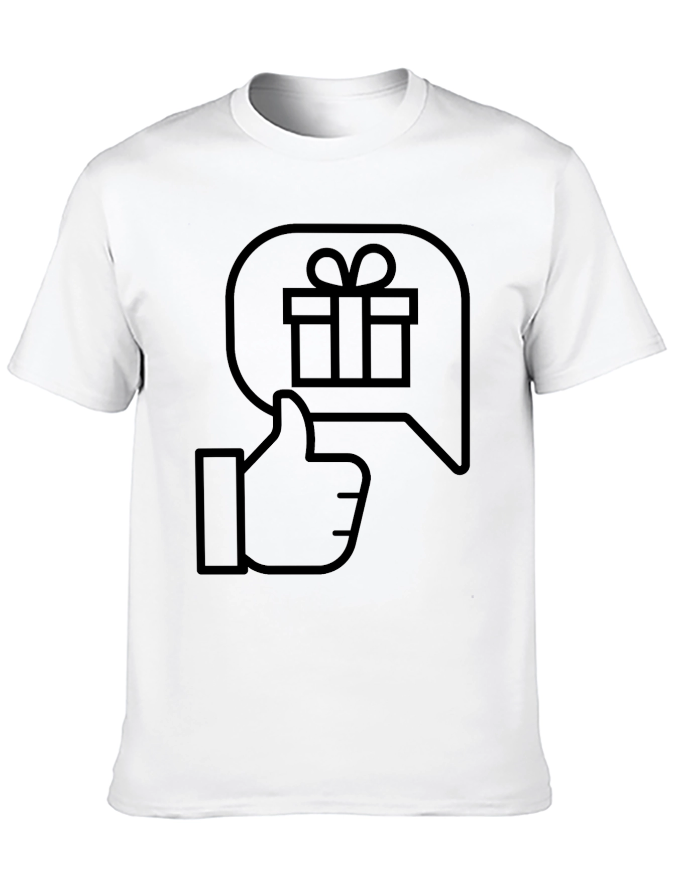 Gift Thumbs Up Black Graphic Tee