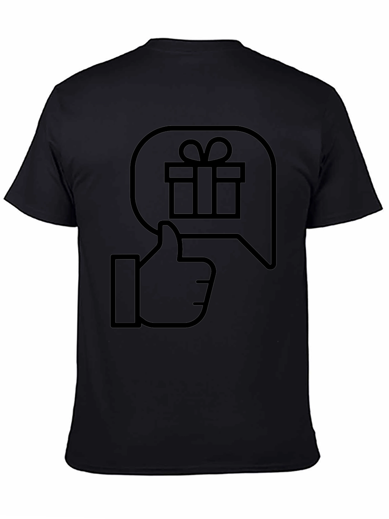 Gift Thumbs Up Black Graphic Tee