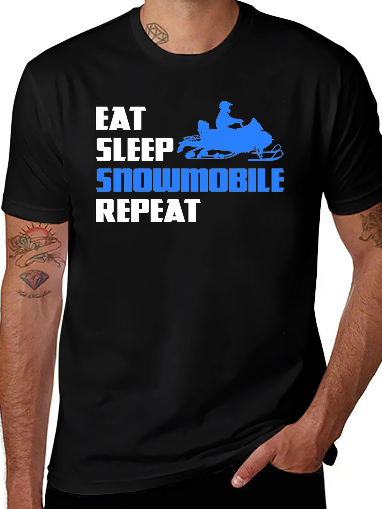 Eat Sleep Snowmobile Repeat T-Shirt