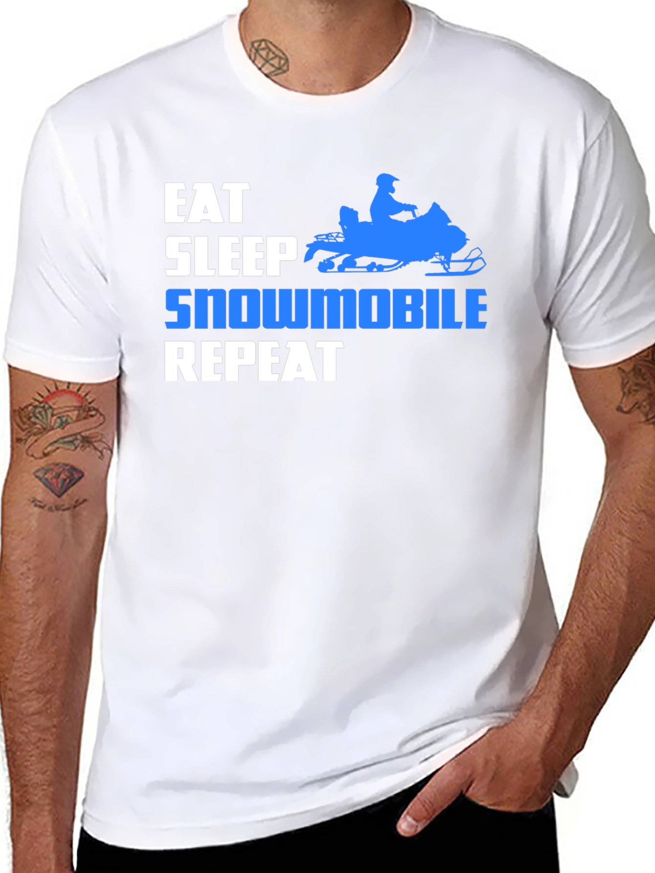 Eat Sleep Snowmobile Repeat T-Shirt