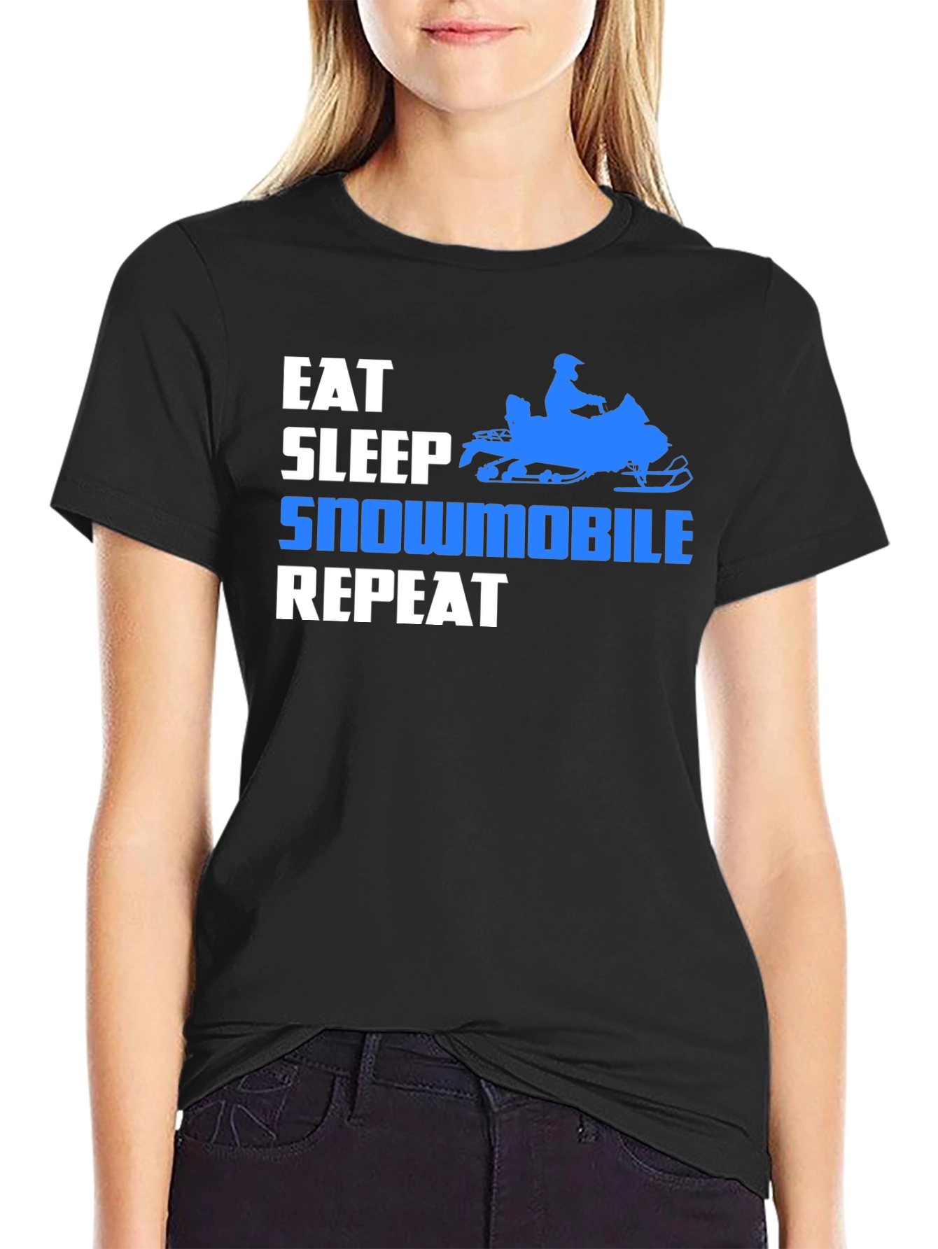 Eat Sleep Snowmobile Repeat T-Shirt