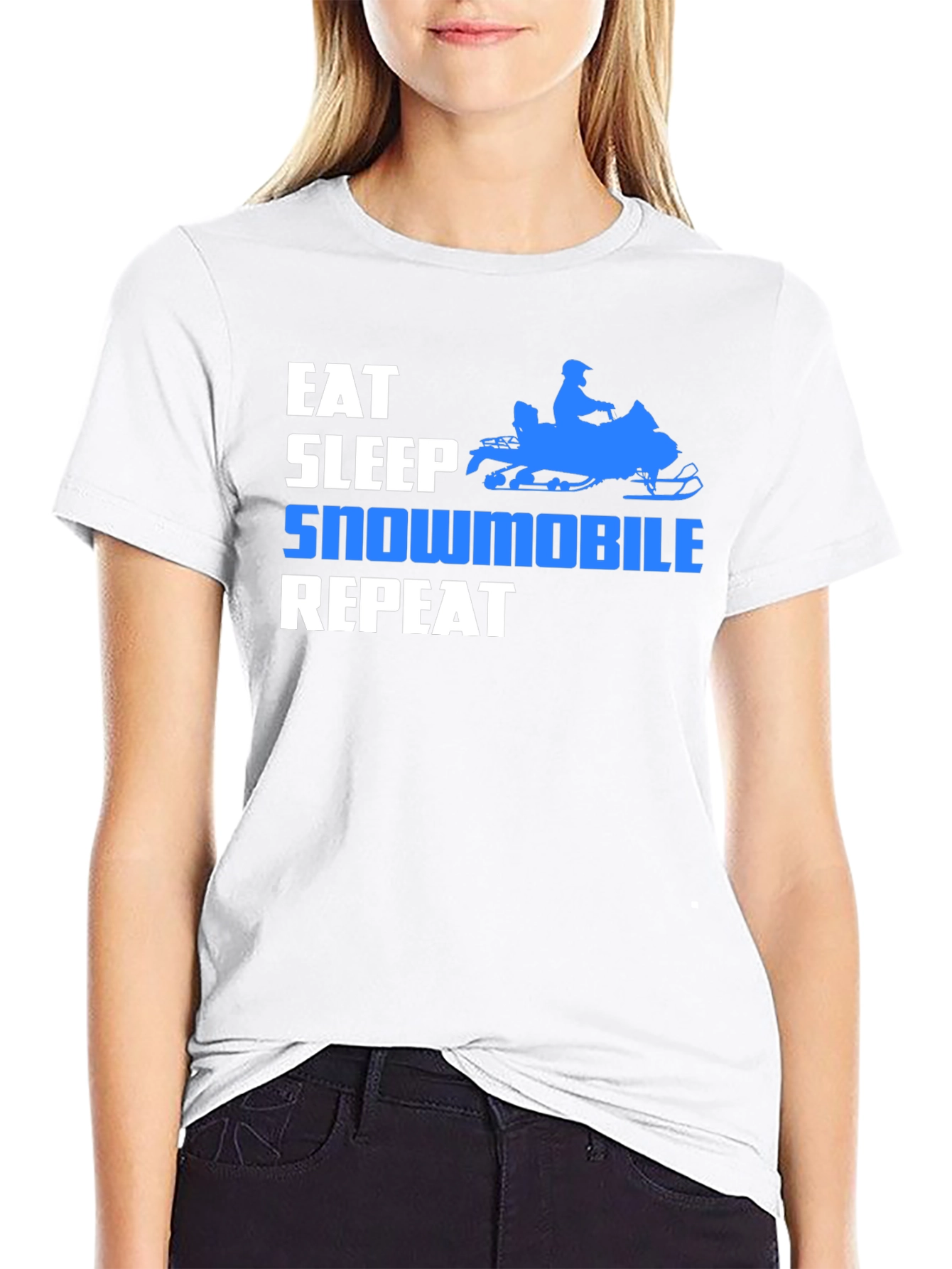 Eat Sleep Snowmobile Repeat T-Shirt