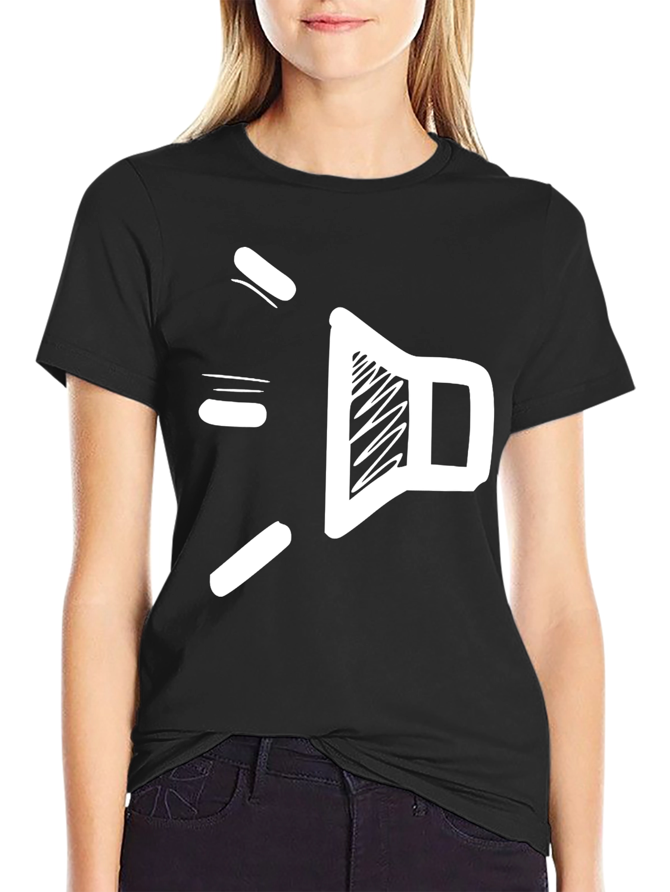 Sound Scribble Tee - Cool Graphic Black T-Shirt