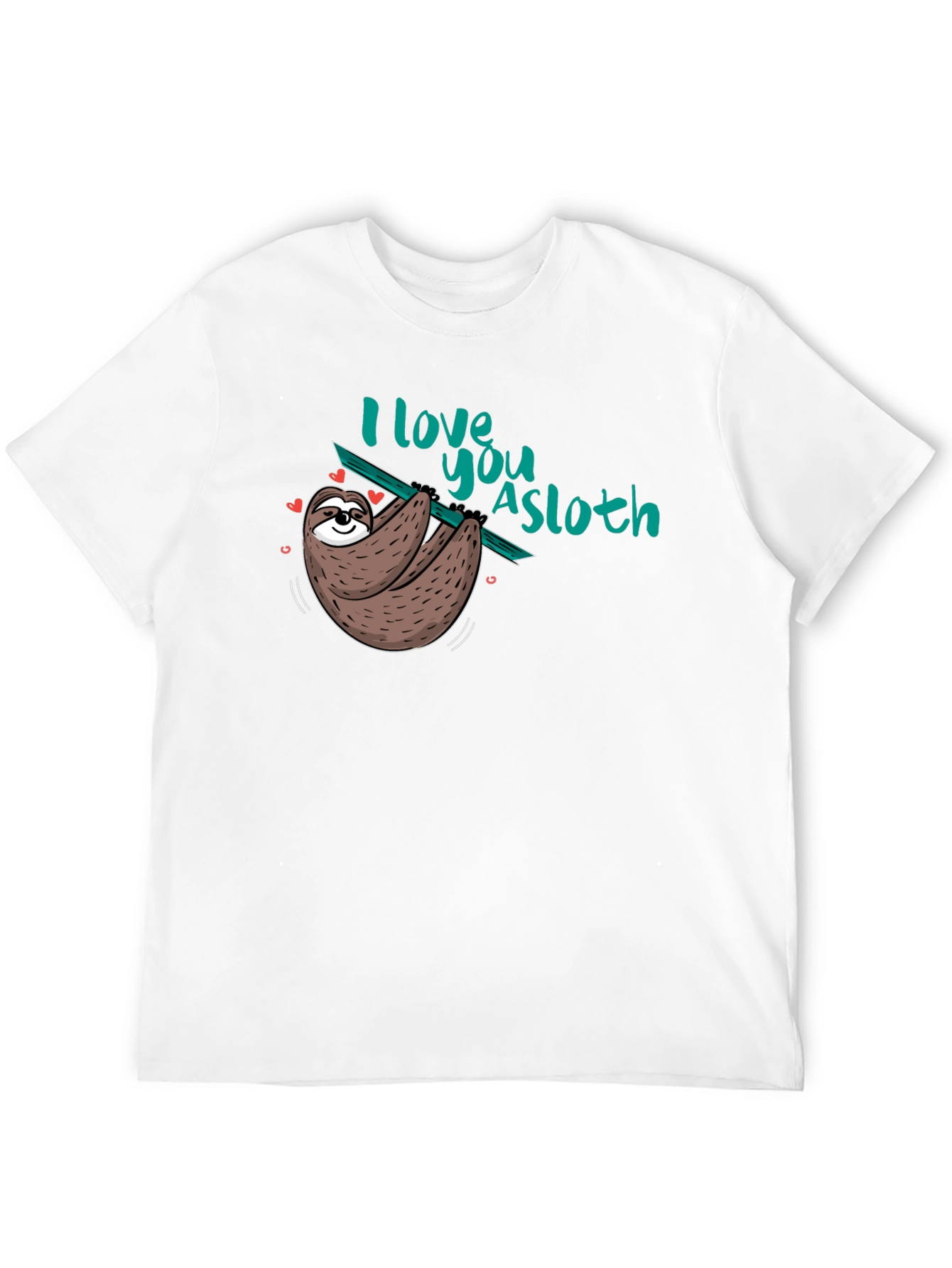 I love you a sloth Black T-Shirt