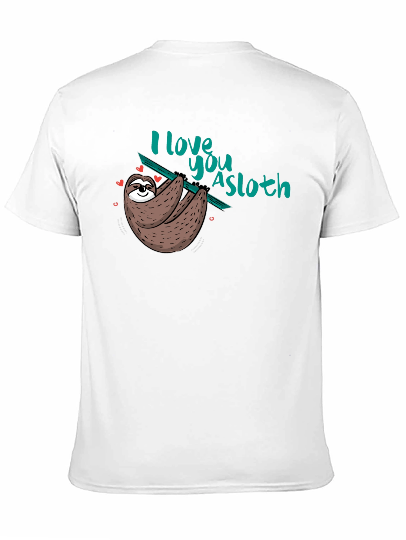 I love you a sloth Black T-Shirt