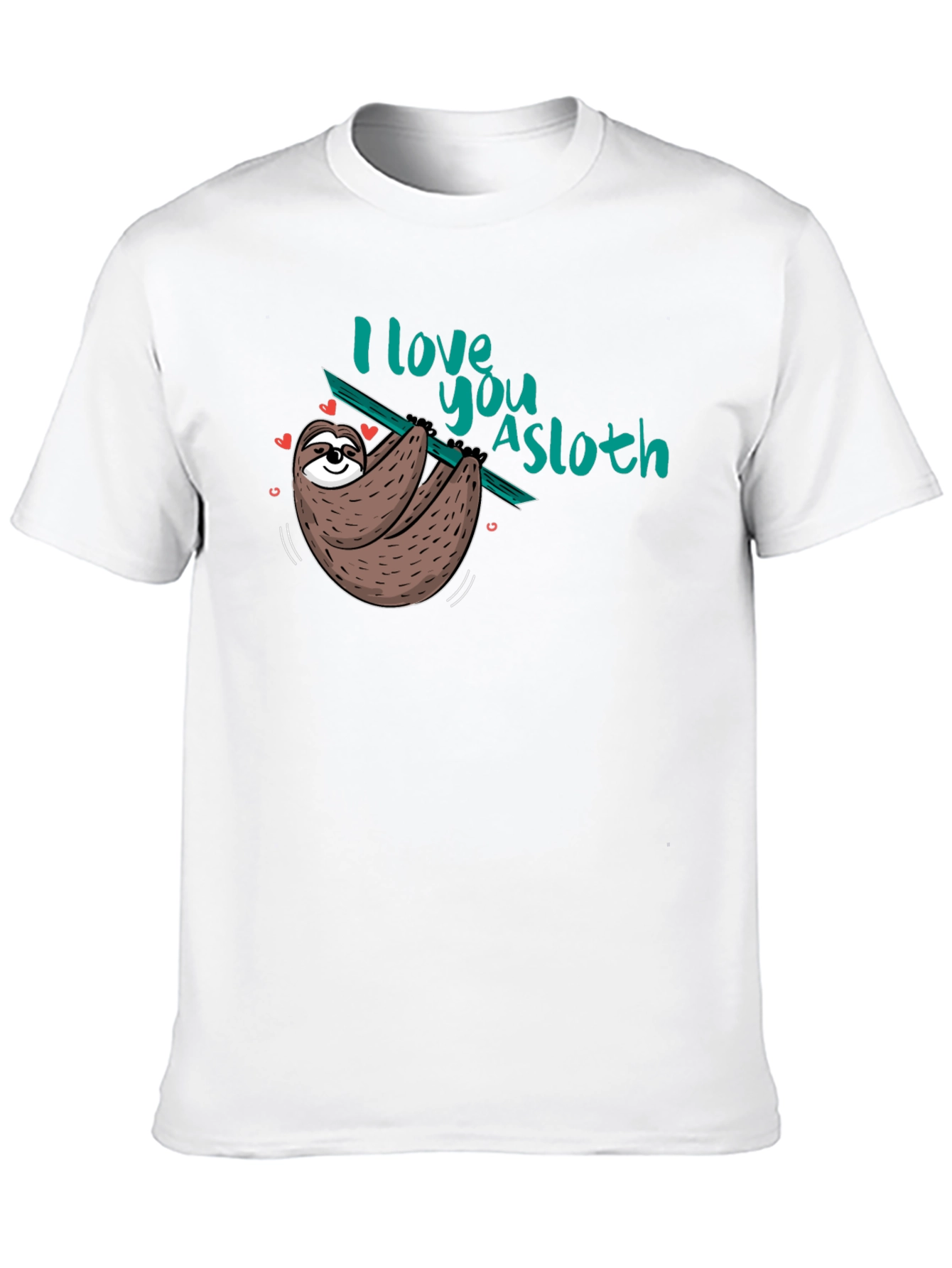 I love you a sloth Black T-Shirt