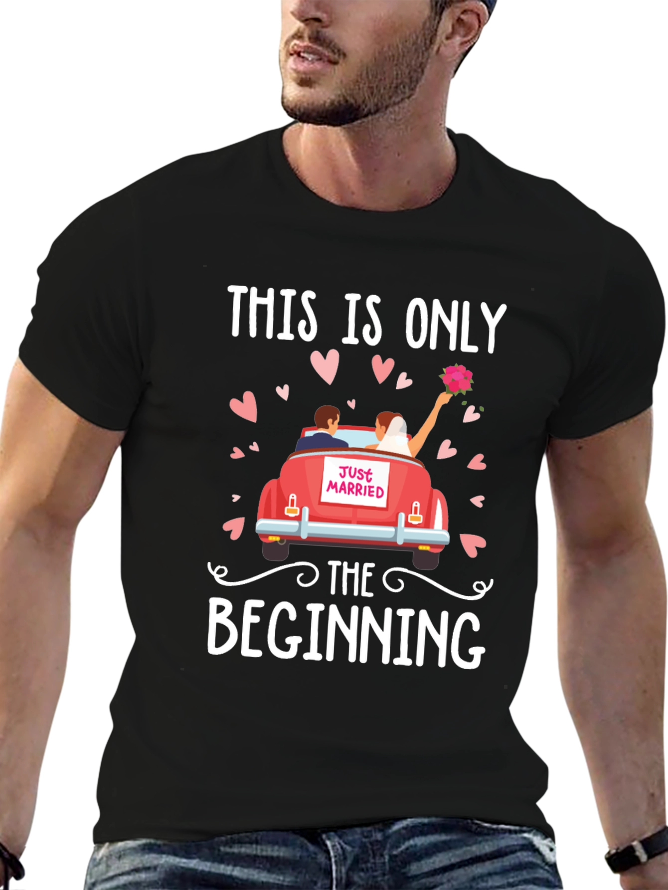 Just Married T-Shirt - Wedding Gift