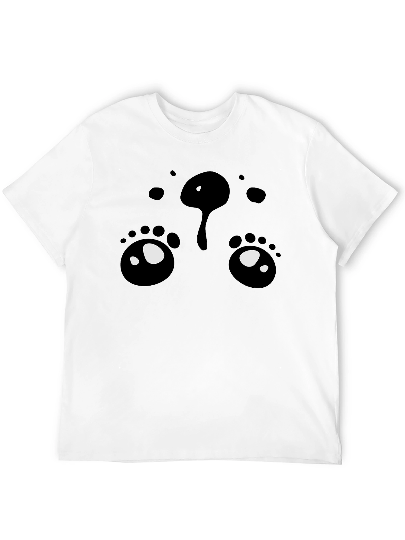 Crying Face Graphic Print Tee - Black