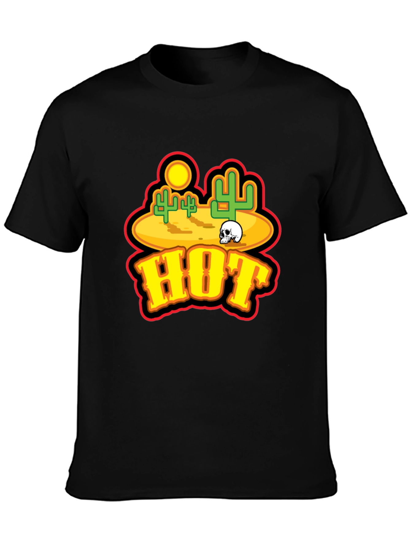 Hot Desert Skull Graphic T-Shirt