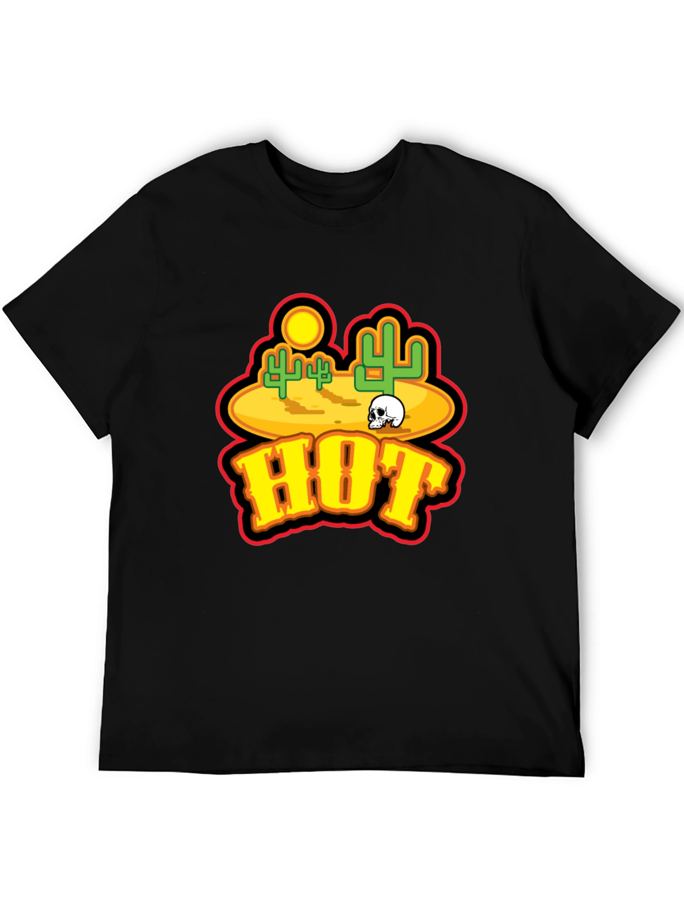 Hot Desert Skull Graphic T-Shirt