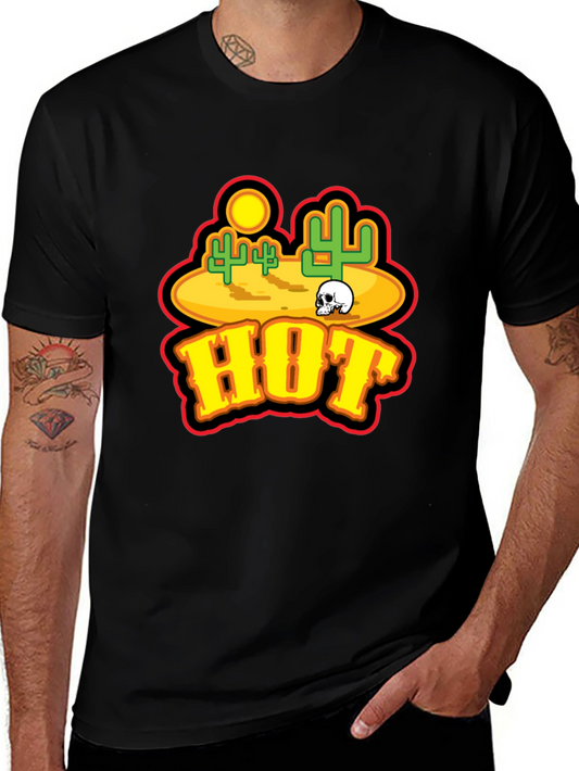 Hot Desert Skull Graphic T-Shirt