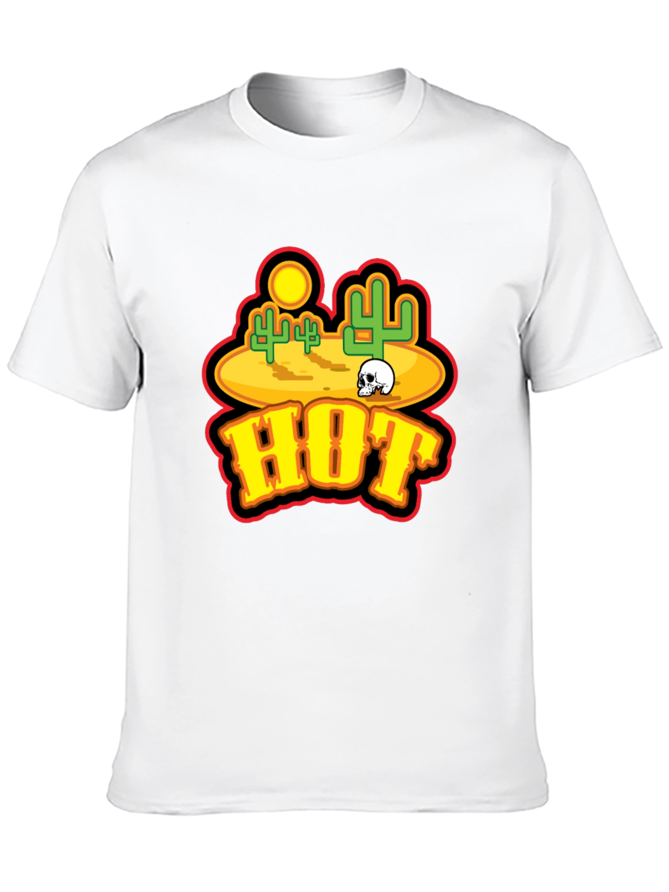Hot Desert Skull Graphic T-Shirt