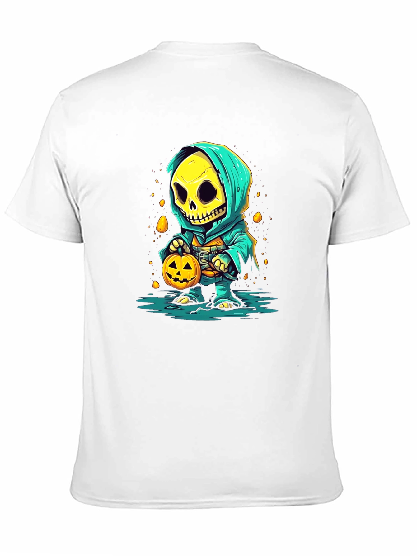 Halloween Skeleton in Hoodie T-Shirt