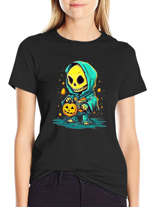 Halloween Skeleton in Hoodie T-Shirt