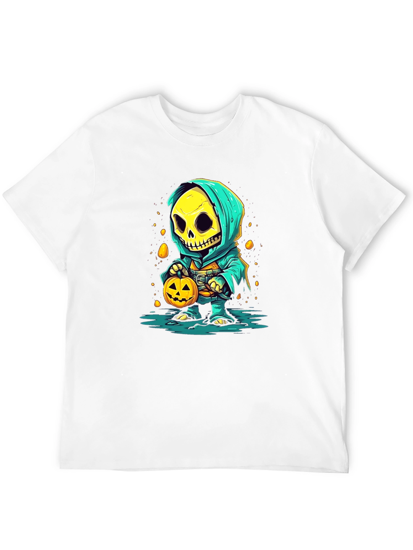 Halloween Skeleton in Hoodie T-Shirt