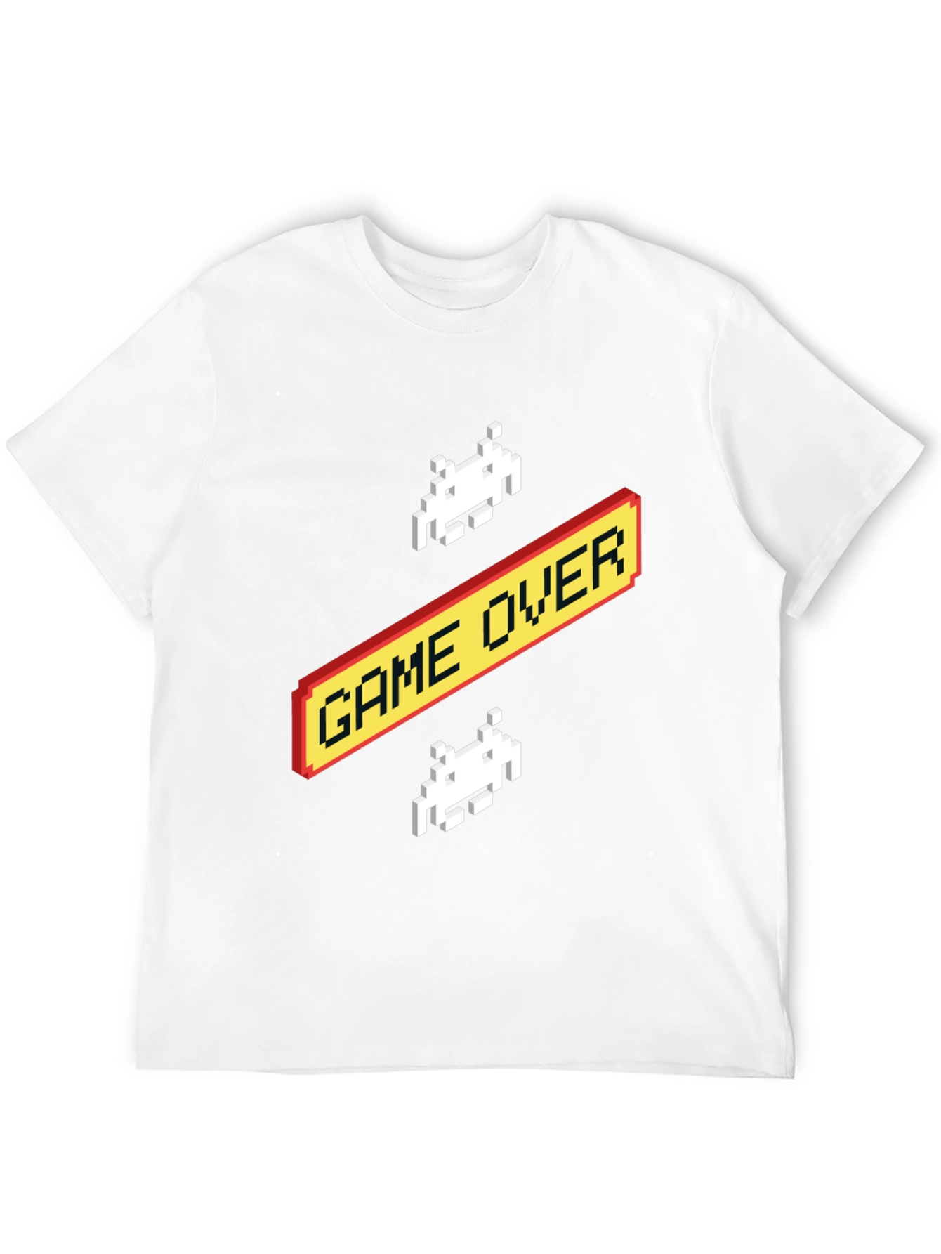 Retro Game Over T-Shirt - Pixelated Alien Design