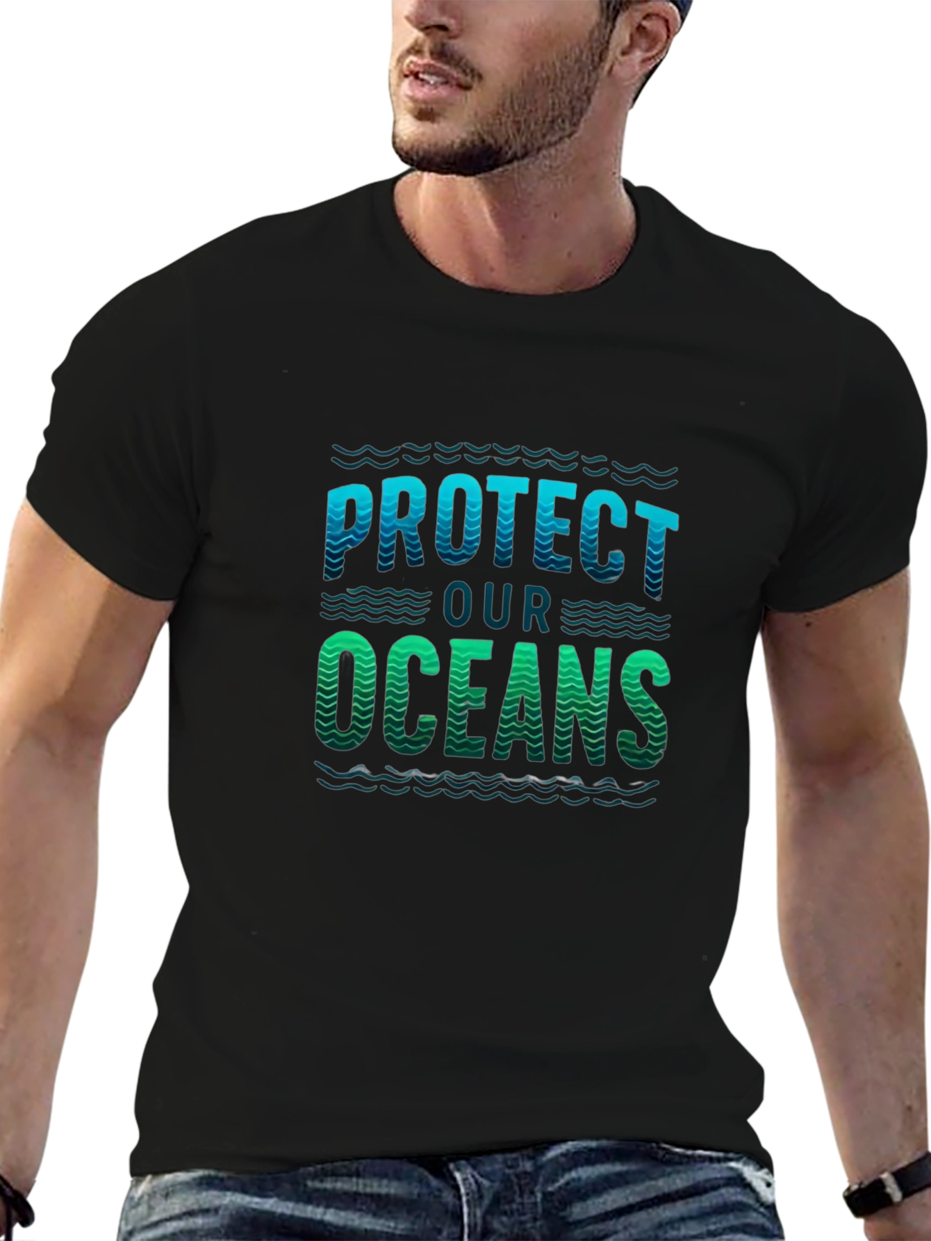 Protect Our Oceans Graphic Tee - Black