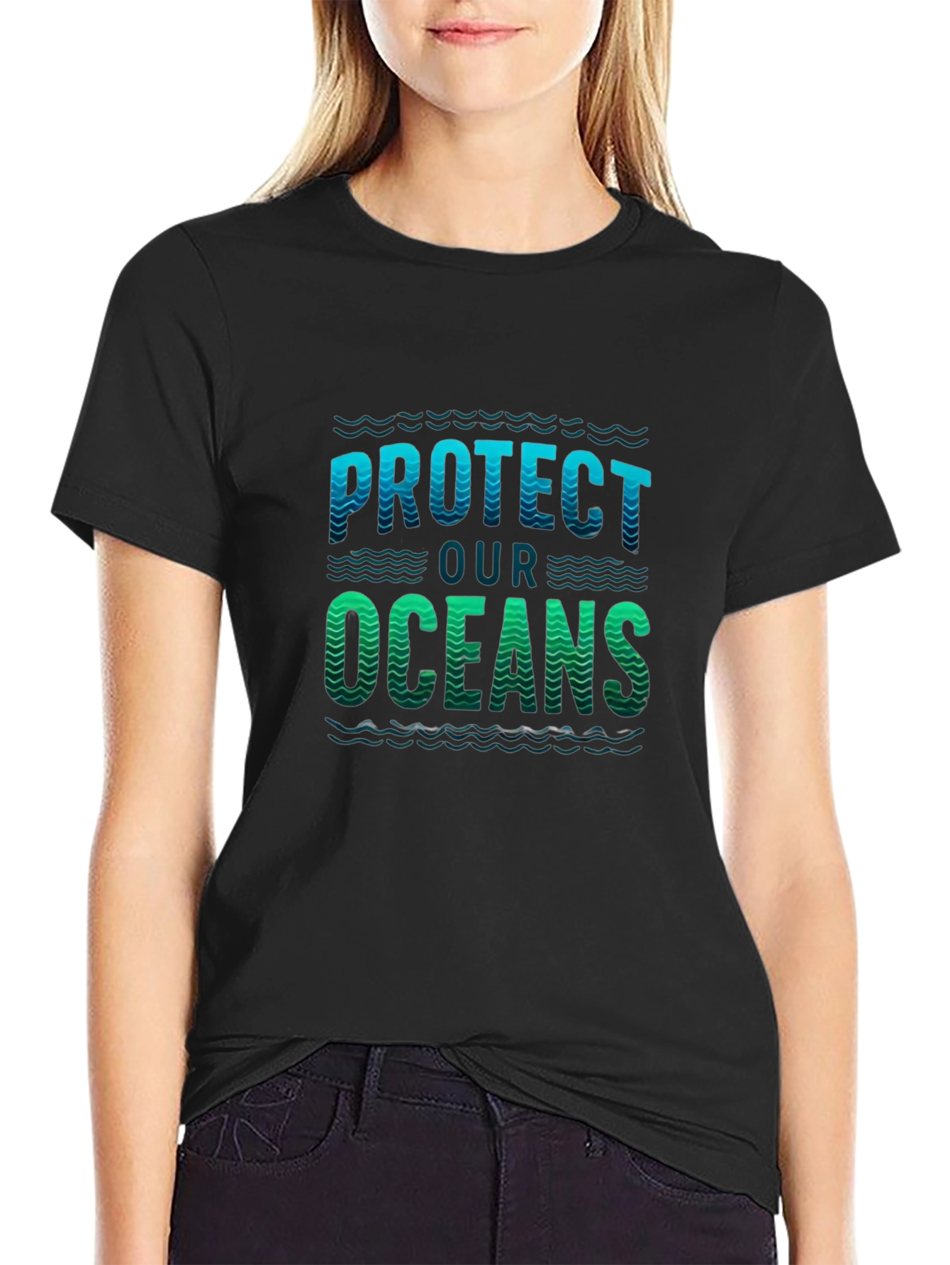 Protect Our Oceans Graphic Tee - Black