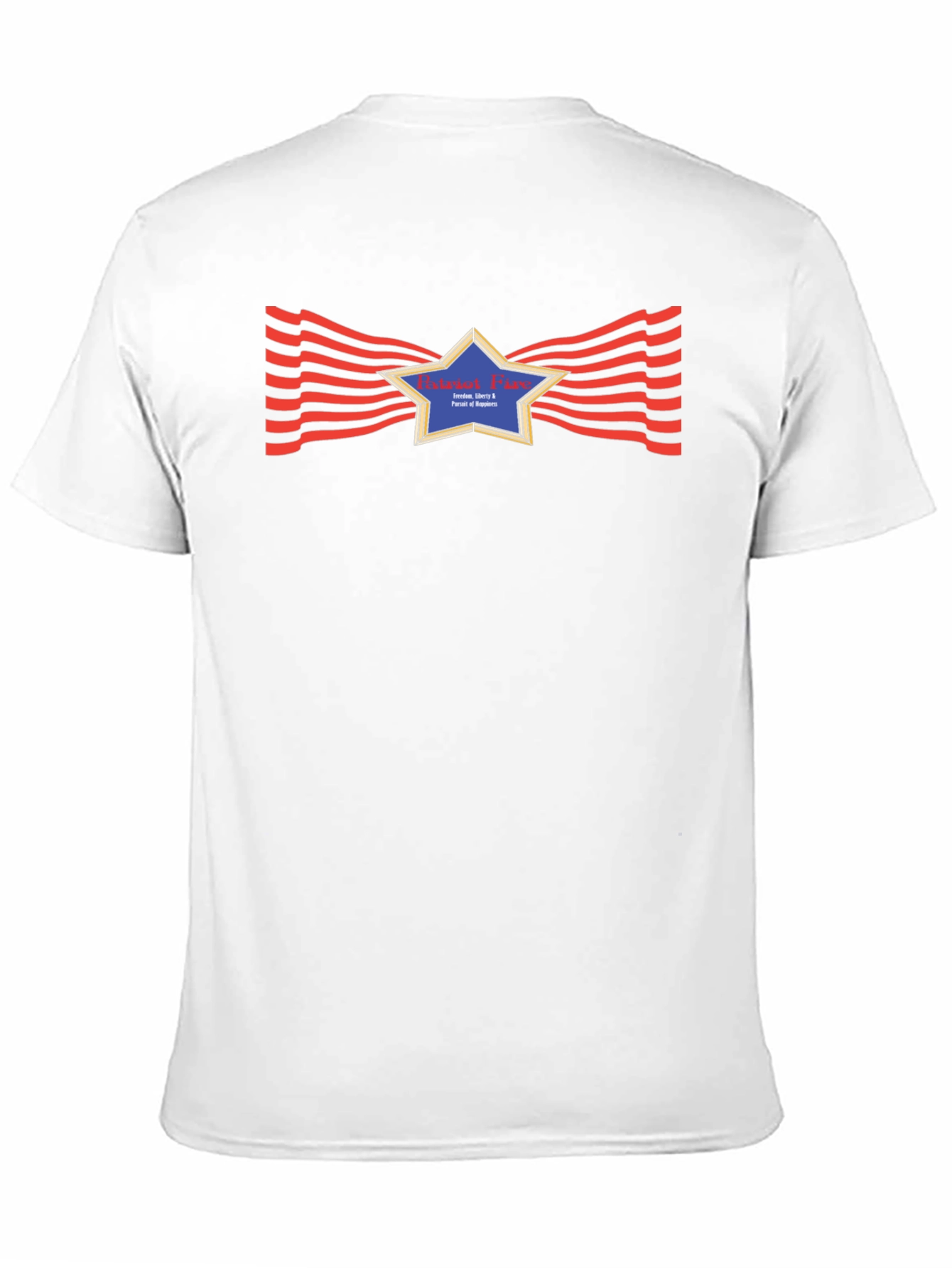 Patriotic Star Graphic Black T-Shirt