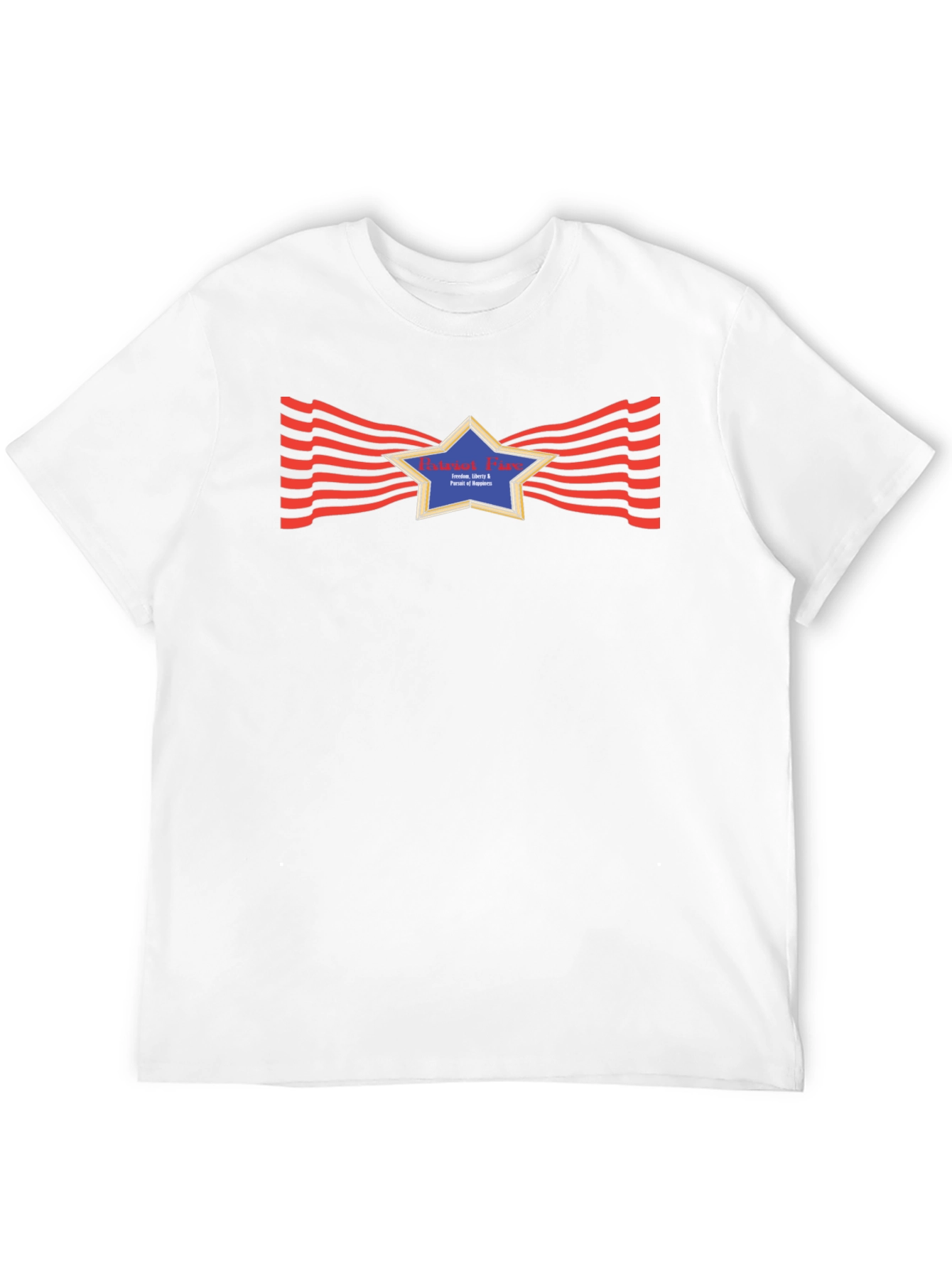 Patriotic Star Graphic Black T-Shirt