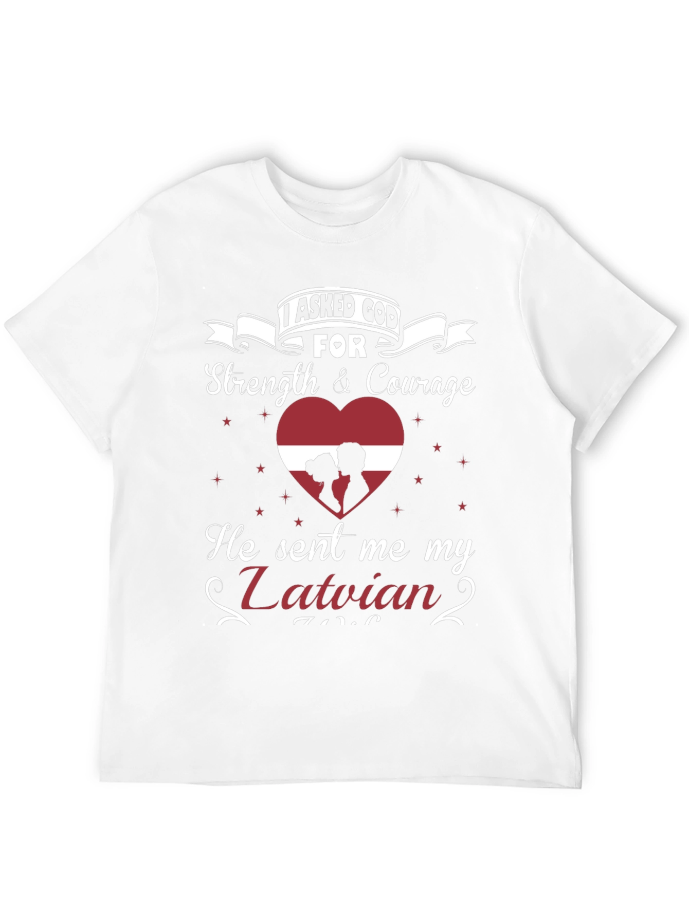 Latvian Pride T-Shirt - Strength & Courage Design