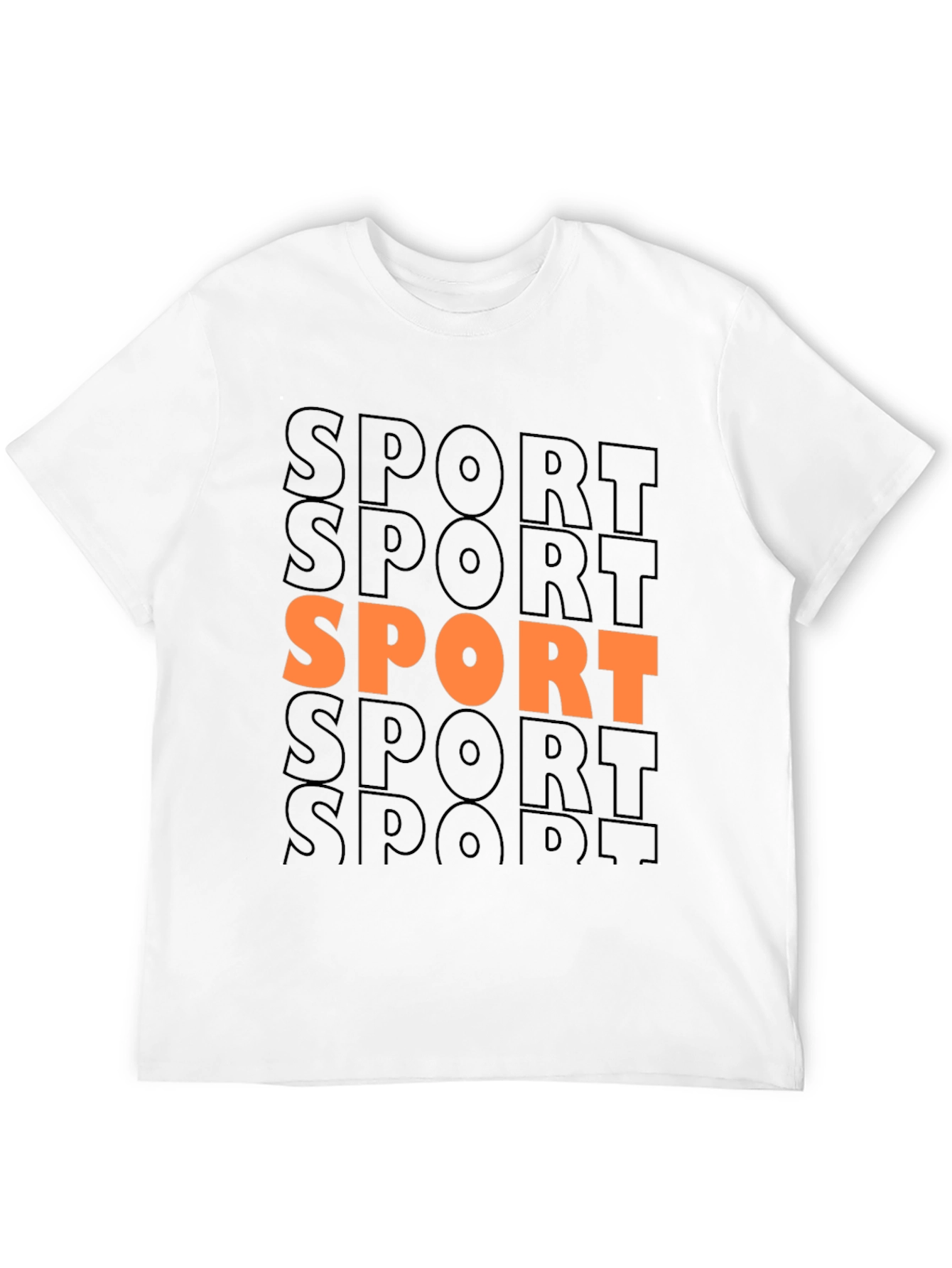 Sport Graphic Print Crew Neck T-Shirt