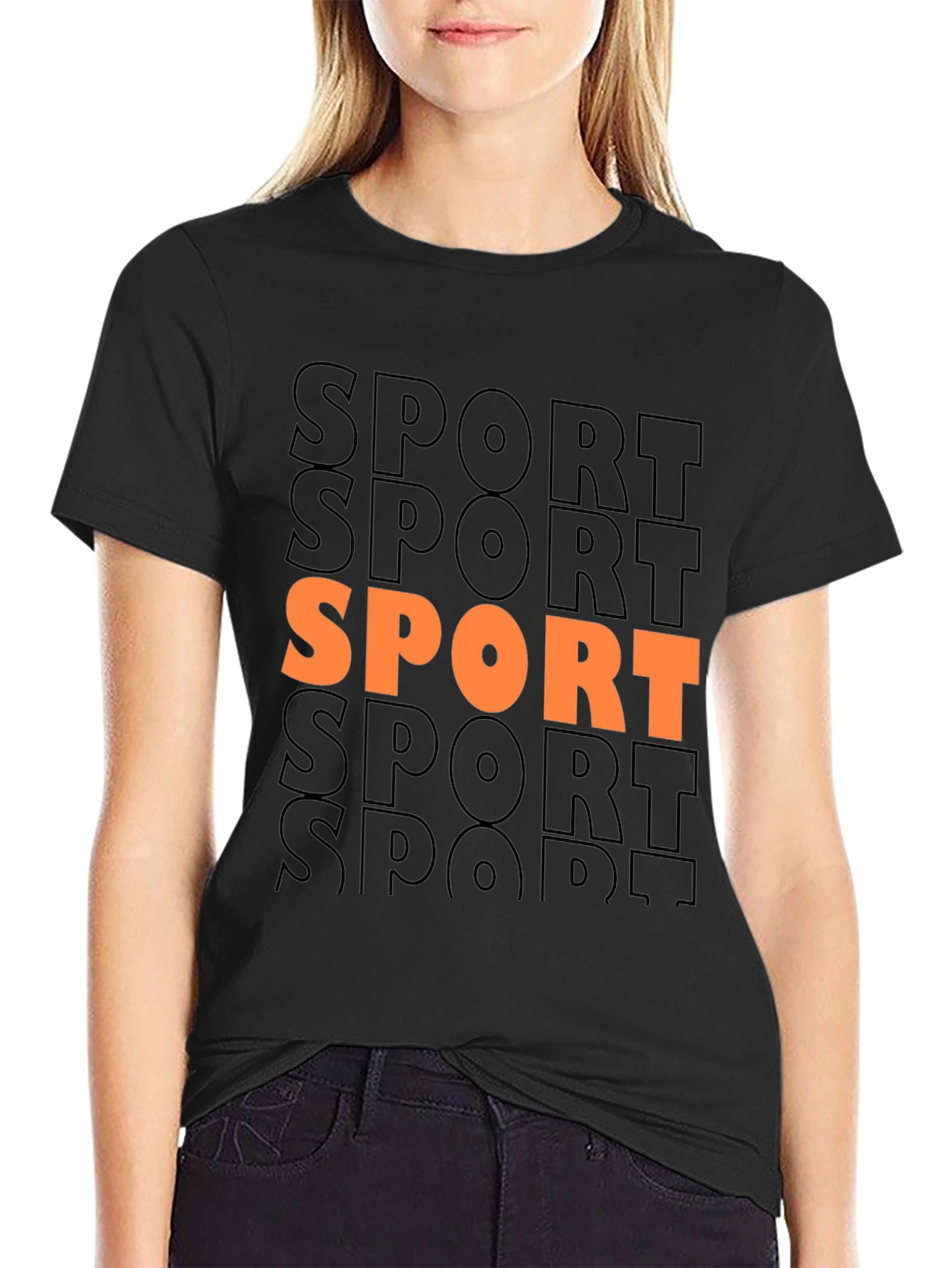 Sport Graphic Print Crew Neck T-Shirt