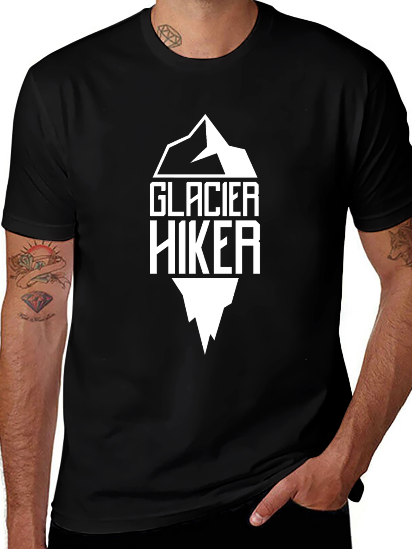 Glacier Hiker Graphic Tee - Black