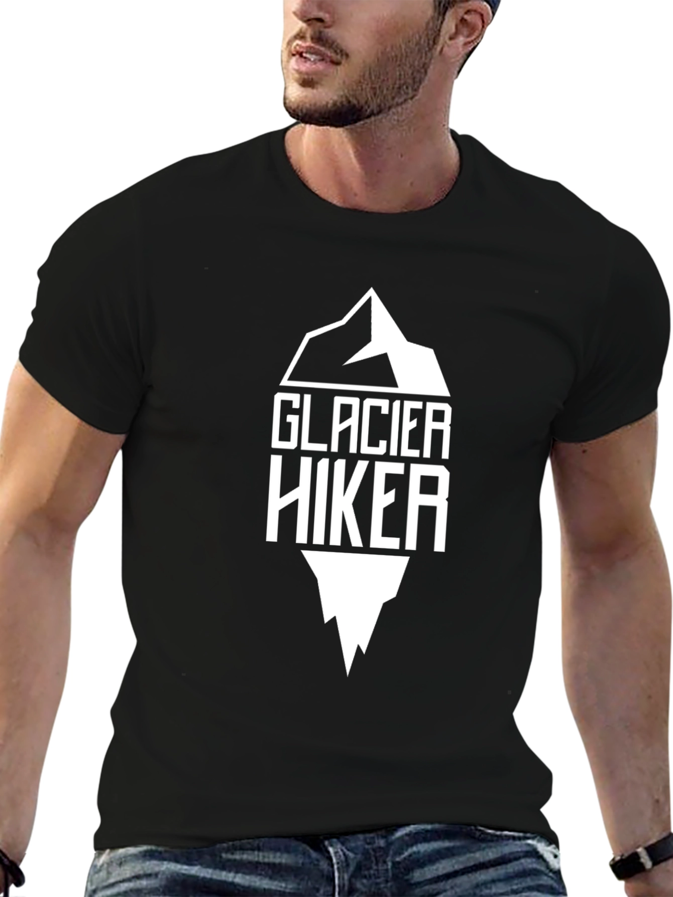 Glacier Hiker Graphic Tee - Black