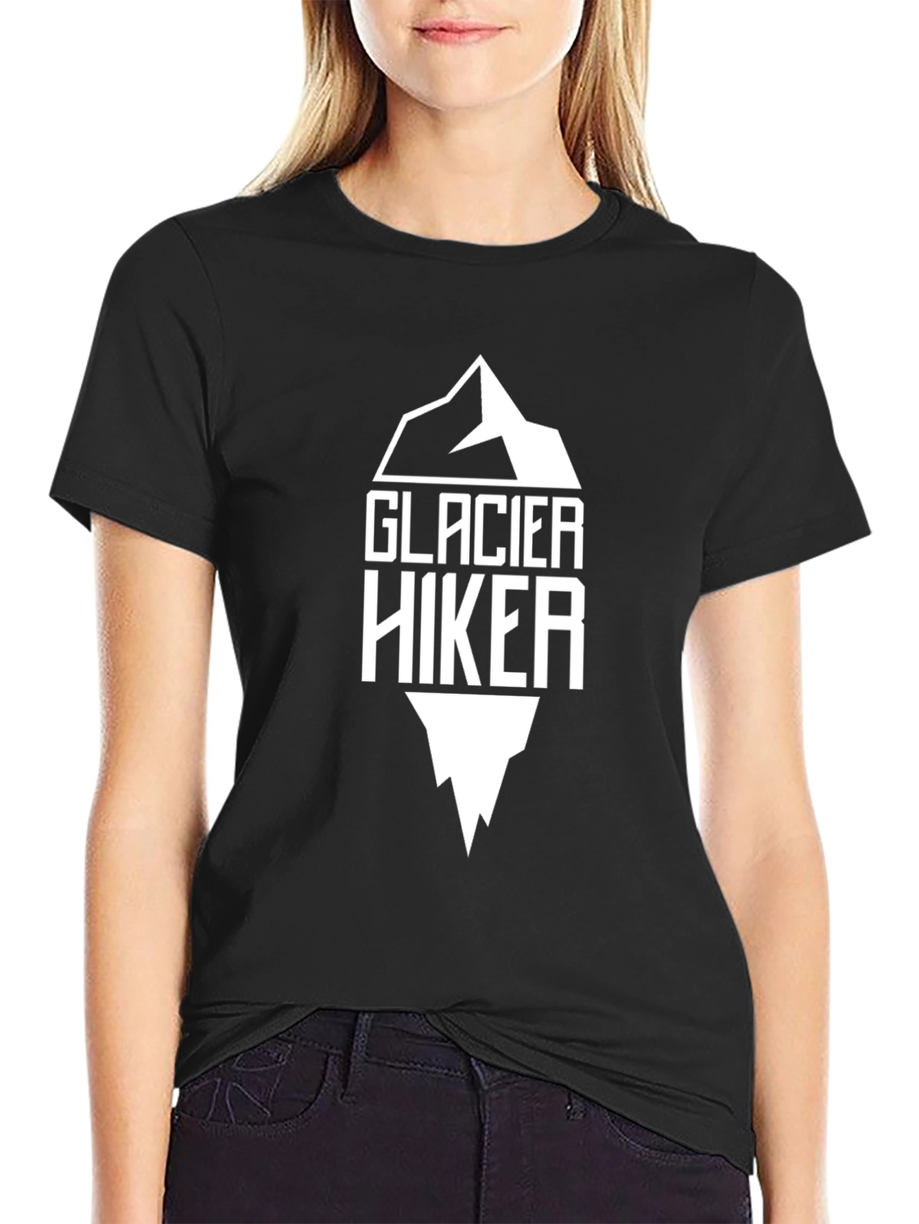 Glacier Hiker Graphic Tee - Black
