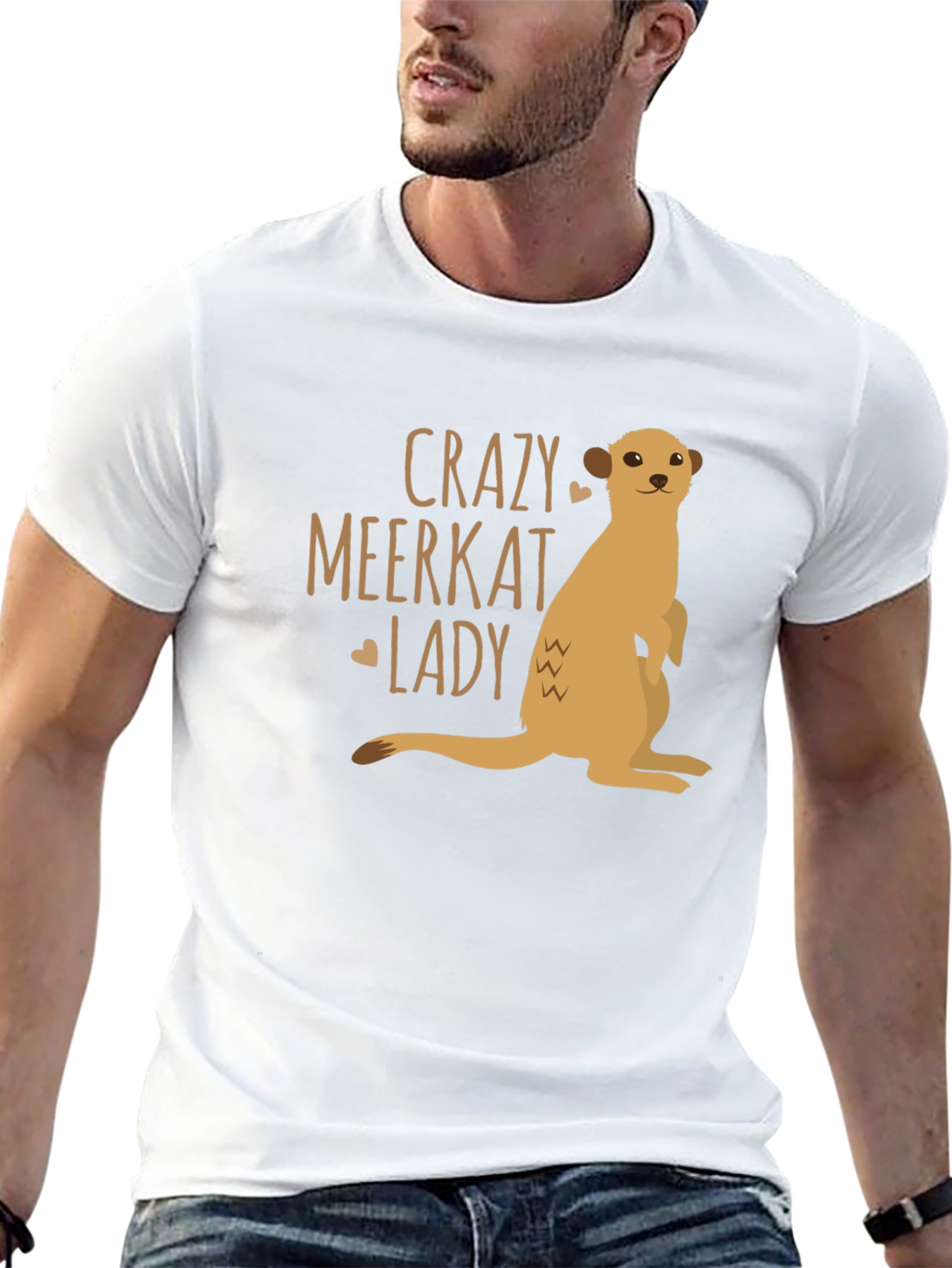 Crazy Meerkat Lady T-Shirt - Novelty Animal Lover Tee