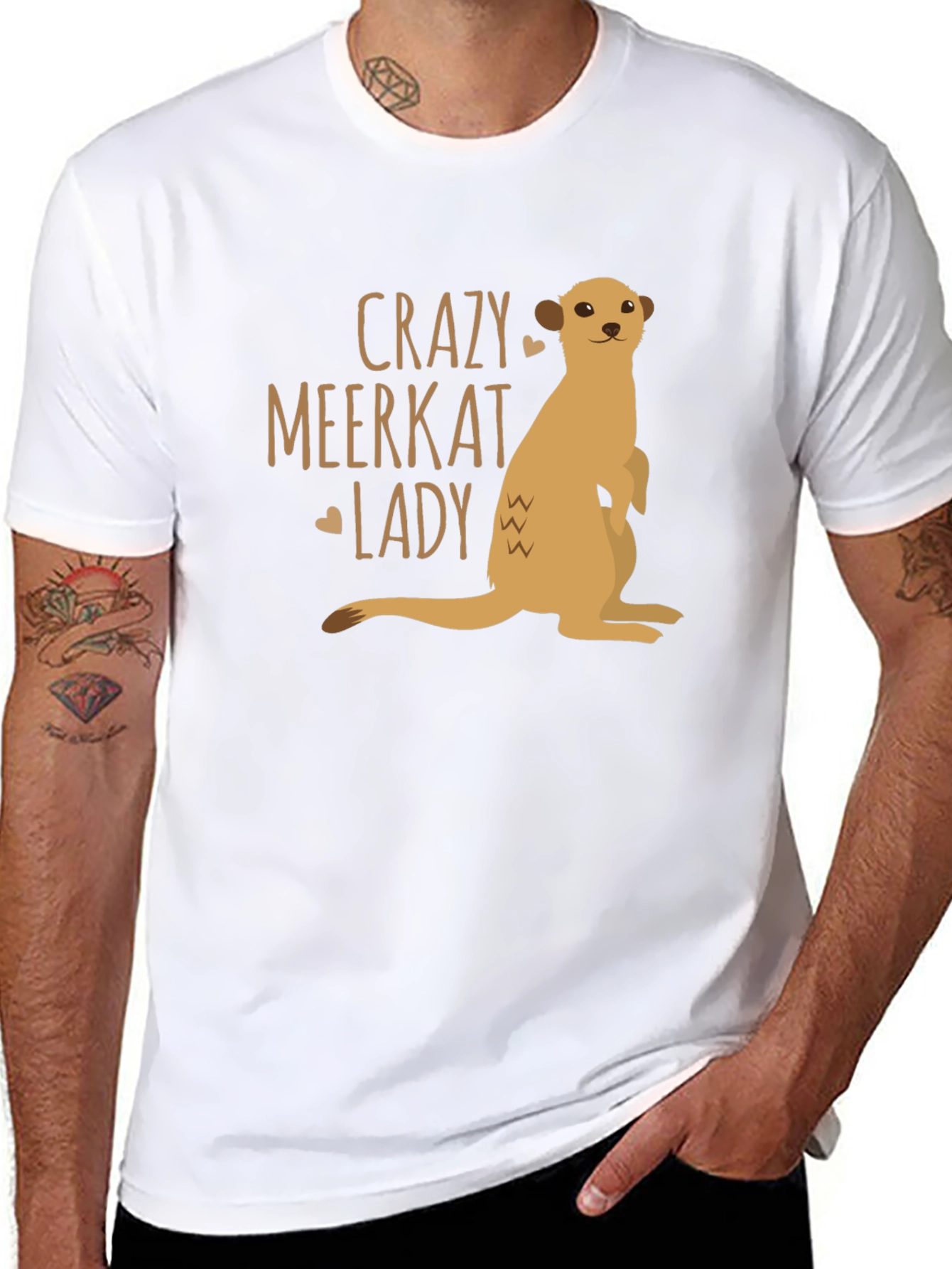 Crazy Meerkat Lady T-Shirt - Novelty Animal Lover Tee