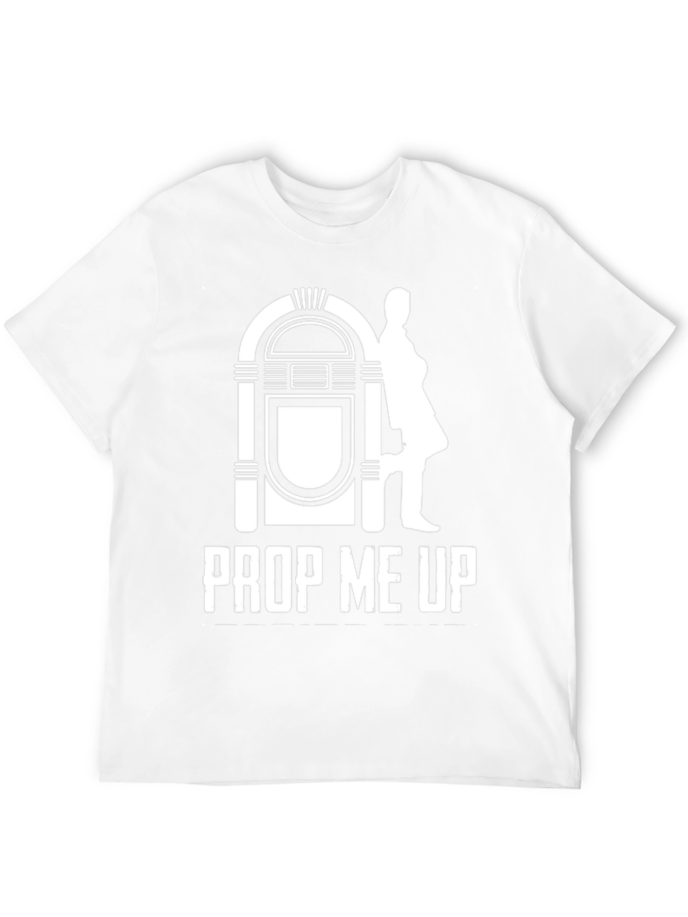Retro Jukebox Prop Me Up T-Shirt - Black
