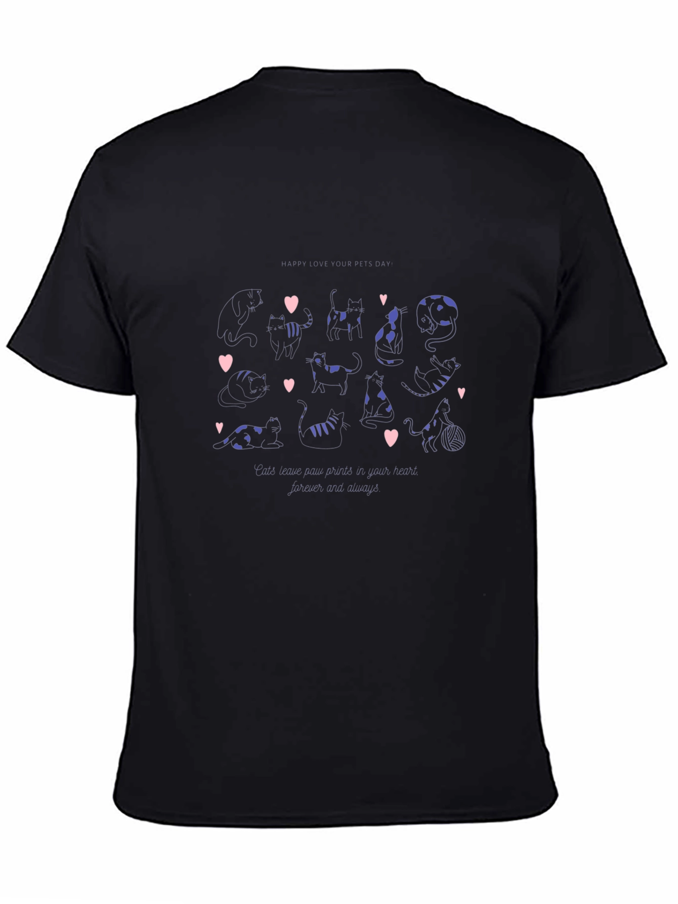 Cute Cats Valentines Day Graphic T-Shirt