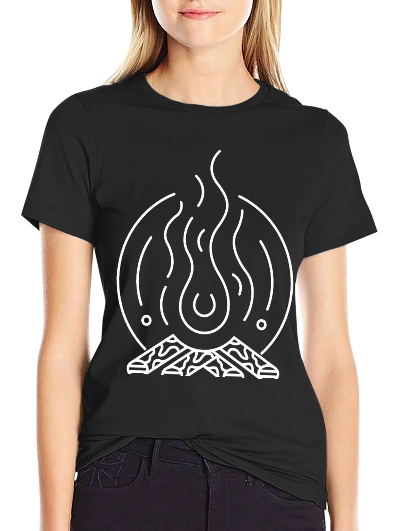 Campfire Graphic Tee - Black Unisex
