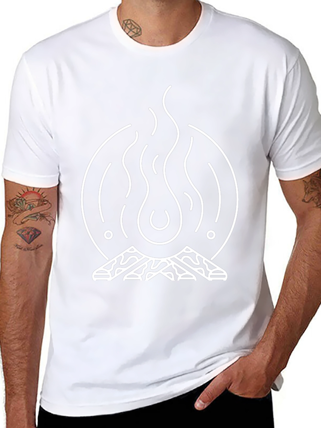 Campfire Graphic Tee - Black Unisex