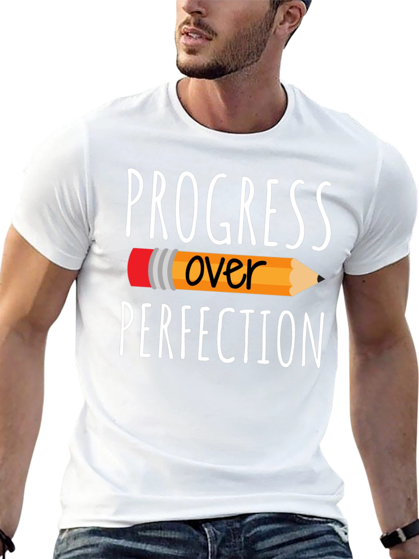 Progress Over Perfection Graphic Tee - Black T-Shirt