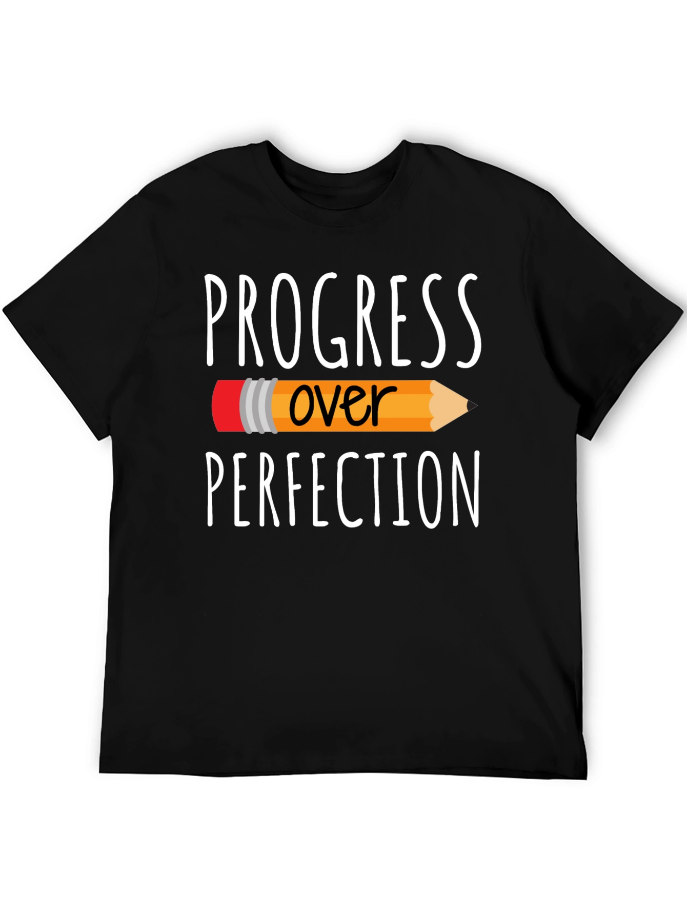 Progress Over Perfection Graphic Tee - Black T-Shirt