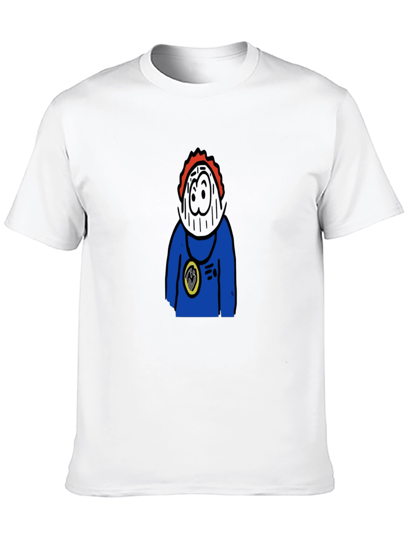 Cartoon Character Graphic Tee - Black