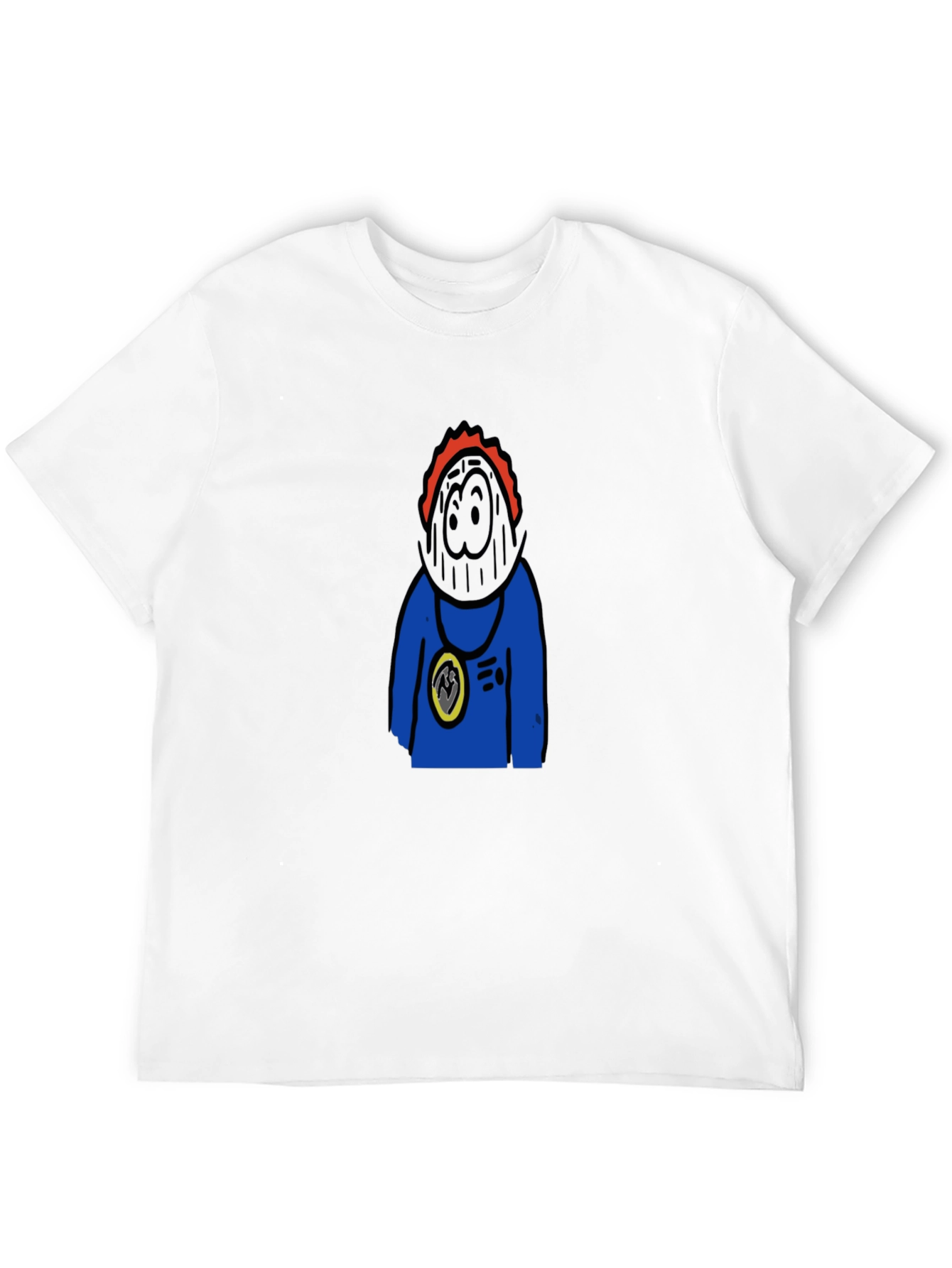 Cartoon Character Graphic Tee - Black
