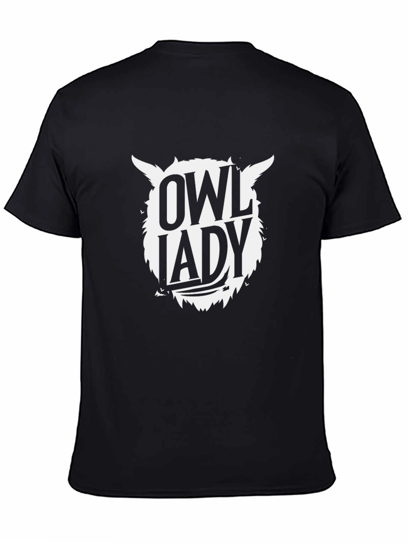 Owl Lady Graphic Tee - Black T-Shirt