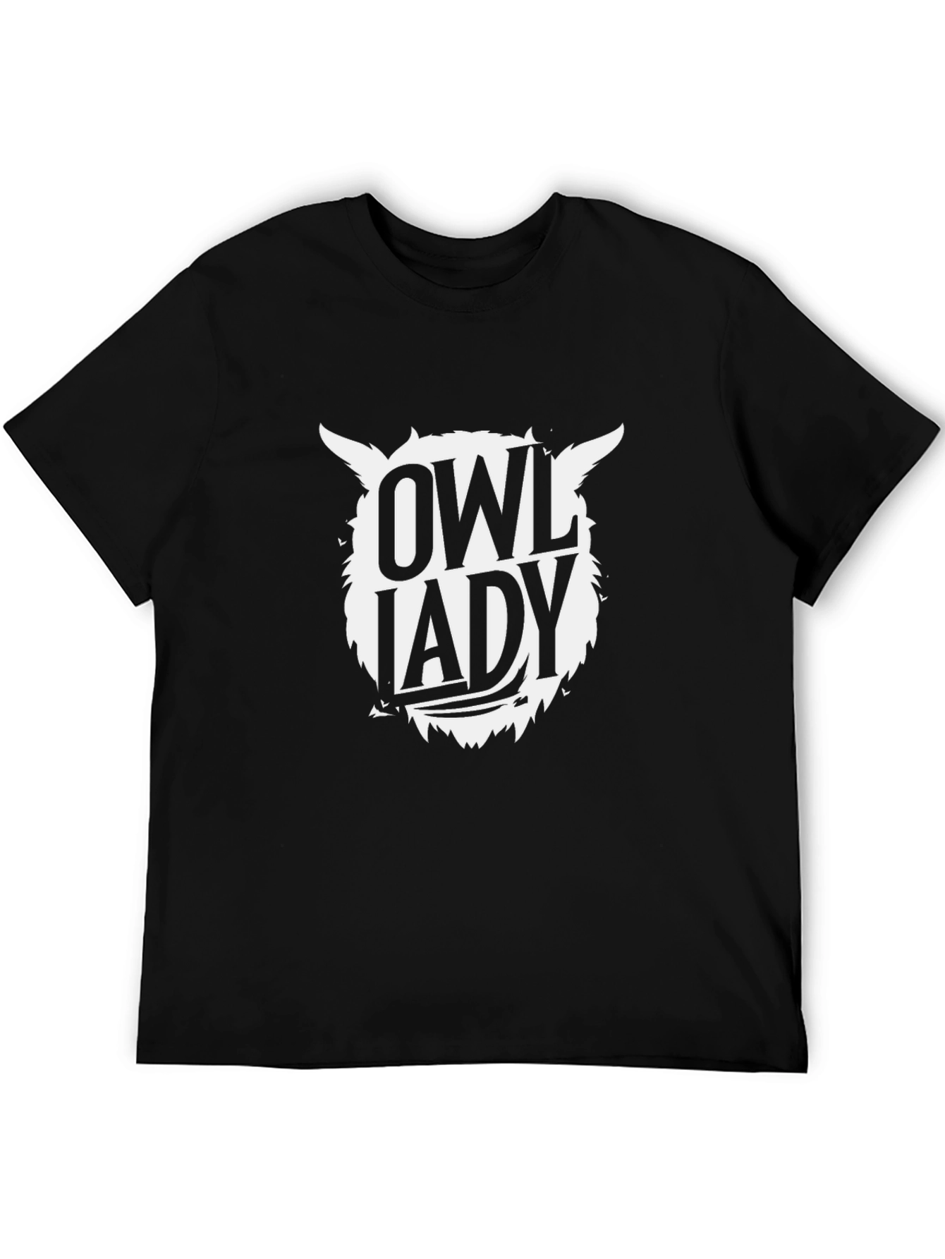 Owl Lady Graphic Tee - Black T-Shirt