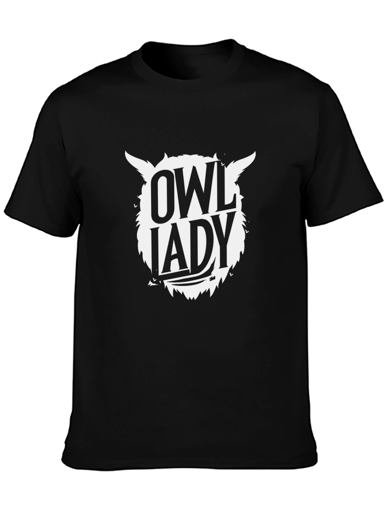 Owl Lady Graphic Tee - Black T-Shirt