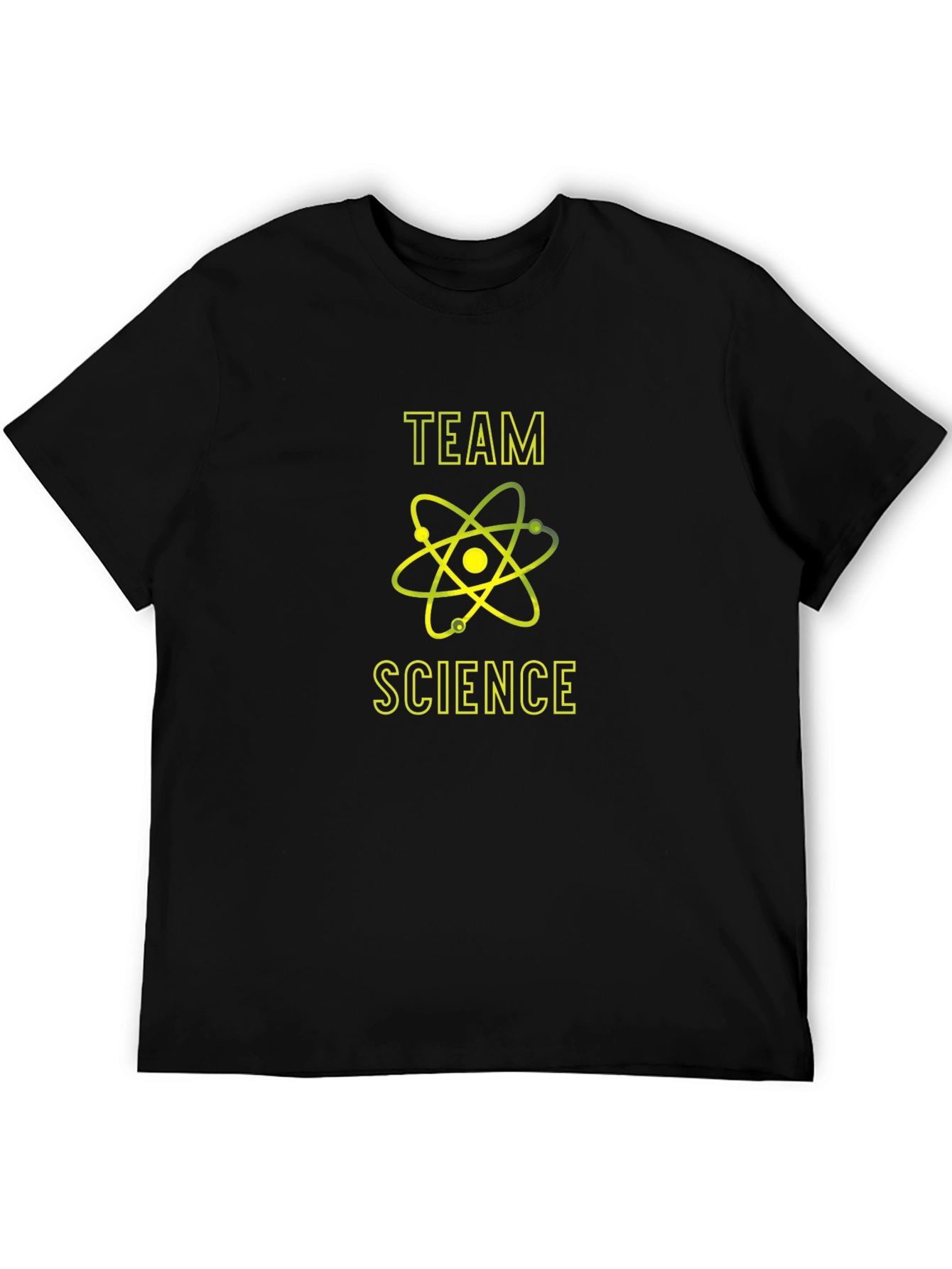 Team Science Graphic T-Shirt - Black Crew Neck Tee