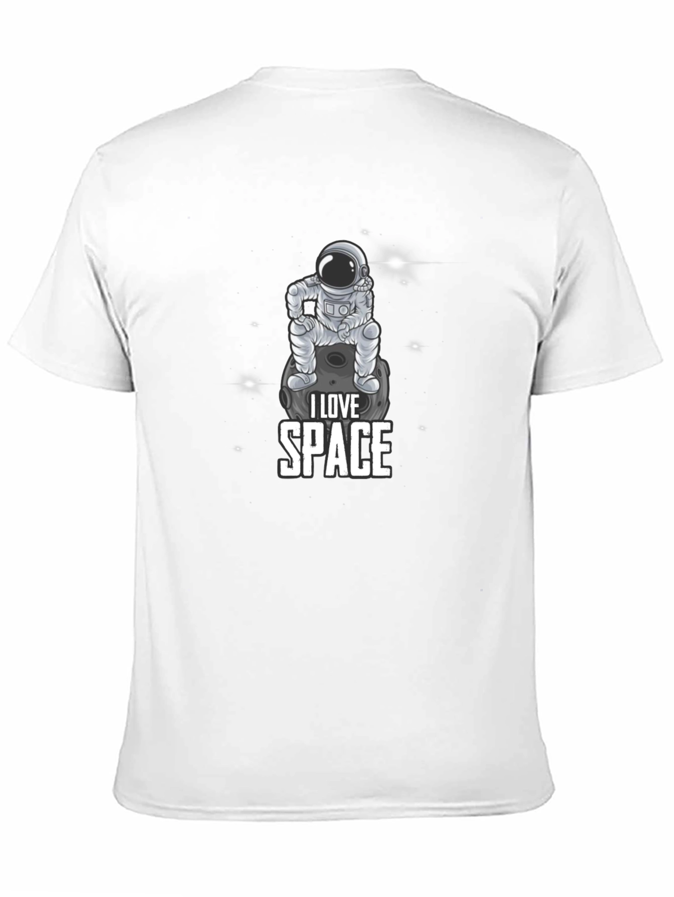 I Love Space Astronaut Graphic Black T-Shirt