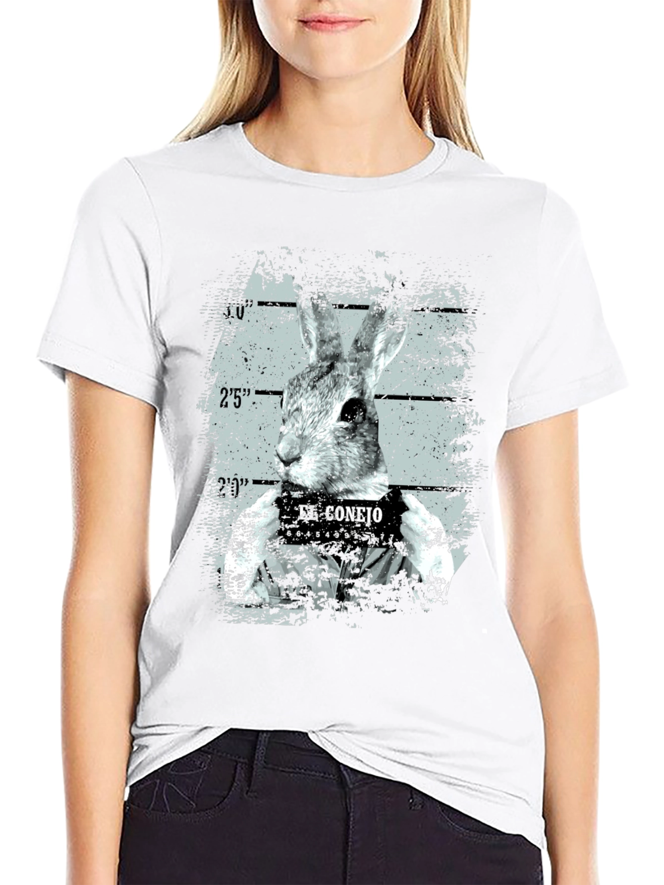 El Conejo Mugshot Tee - Funny Rabbit T-Shirt